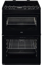 AEG CCX6740ACB 60cm Black Double Oven Electric Cooker