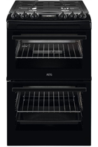 AEG CGX1130ACB 55cm Black Double Oven Gas Cooker