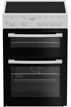 Zenith ZE605W 60cm White Twin Cavity Electric Cooker