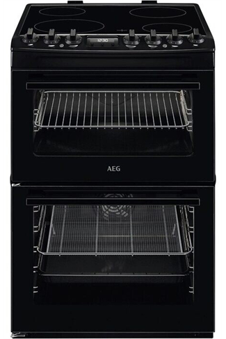 AEG CCX6740ACB 60cm Black Double Oven Electric Cooker