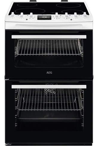 AEG CCX6740ACW 60cm White Double Oven Electric Cooker