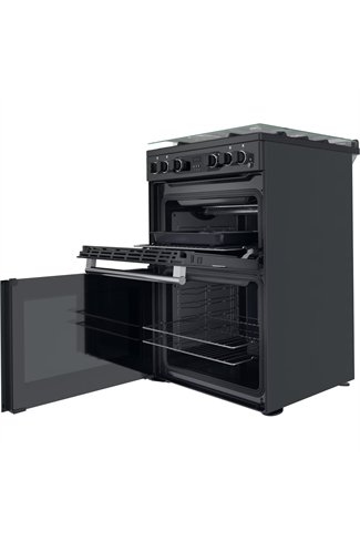 Hotpoint CD67G0C2CA 60cm Grey Double Oven Gas Cooker 