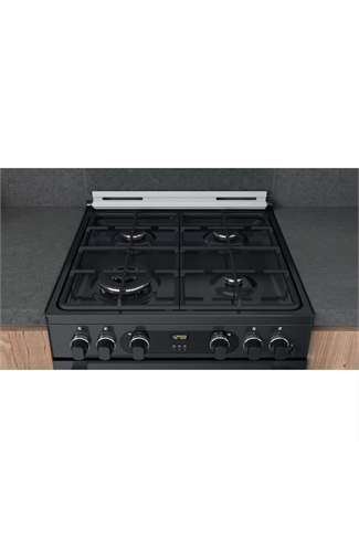 Hotpoint CD67G0C2CA 60cm Grey Double Oven Gas Cooker 