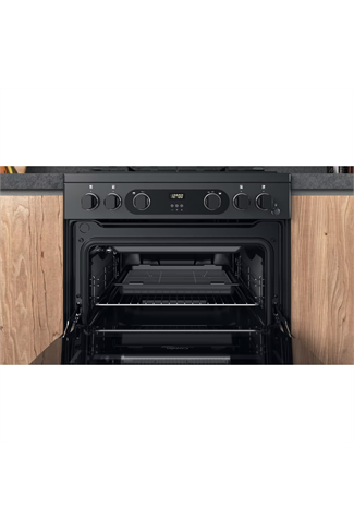 Hotpoint CD67G0C2CA 60cm Grey Double Oven Gas Cooker 