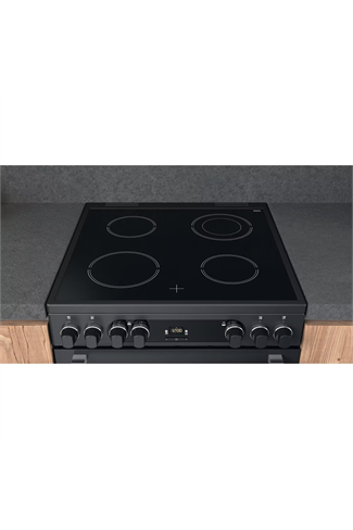 Hotpoint CD67V9H2CA 60cm Dark Grey Double oven Electric Cooker