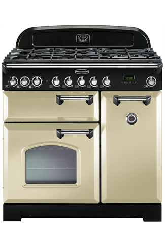 Rangemaster Classic Deluxe CDL90DFFCR/C 90cm Cream Dual Fuel Range Cooker