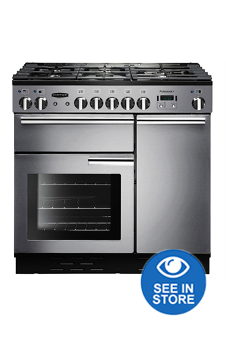 Rangemaster Professional Plus PROP90DFFSS/C 90cm Stainless Steel Dual Fuel Range Cooker