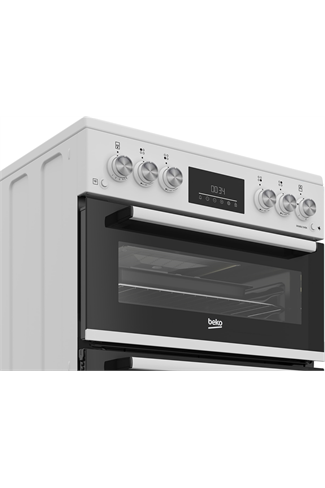 Beko EDG6231W 60cm White Twin Cavity Gas Cooker 