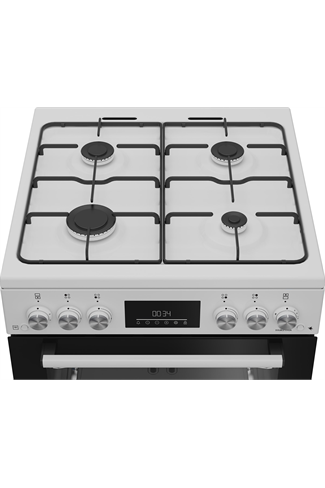 Beko EDG6231W 60cm White Twin Cavity Gas Cooker 