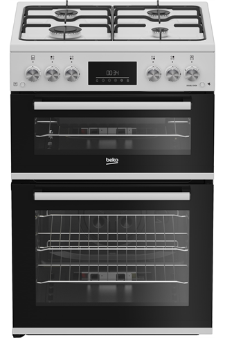 Beko EDG6231W 60cm White Twin Cavity Gas Cooker 