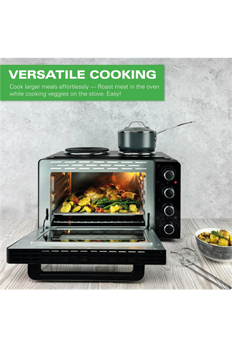 Hamilton Beach HB28HDB Mini Oven With Double Hotplate