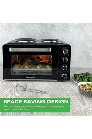 Hamilton Beach HB28HDB Mini Oven With Double Hotplate