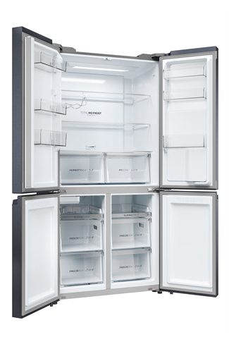 Haier HCR5919EHMB Brushed Black 528L Frost Free American Fridge Freezer