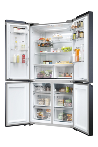 Haier HCR5919EHMB Brushed Black 528L Frost Free American Fridge Freezer