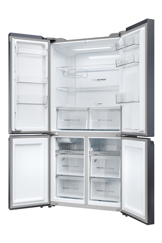 Haier HCR5919EHMB Brushed Black 528L Frost Free American Fridge Freezer