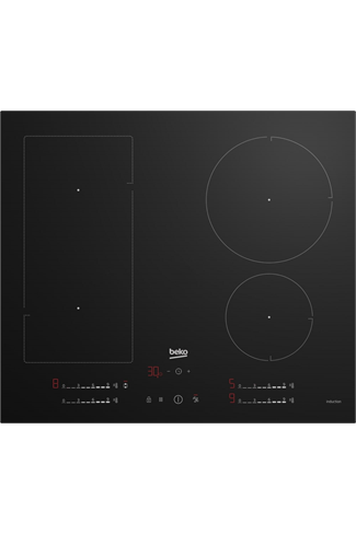 Beko HIIP64530UFT 59cm Black Built-In Induction Hob