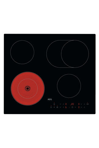 AEG HRX64360CB 59cm Black Built-In Ceramic Hob