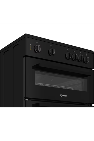 Indesit IT60V9KMBUK 60cm Black Twin Cavity Electric Cooker