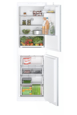 Bosch Series 2 KIN85NSE0G Integrated 54cm White 50/50 Frost Free Fridge Freezer 