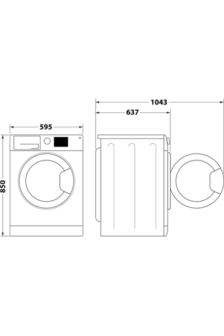 Hotpoint NSWF946BSUK Black 9kg 1400 Spin Washing Machine