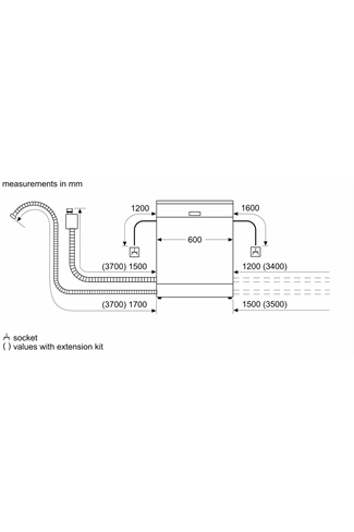 NEFF N30 S153HKX03G Integrated 13 Place Settings Dishwasher