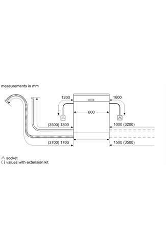 Bosch Series 2 SMS26AI08G Silver 12 Place Settings Dishwasher