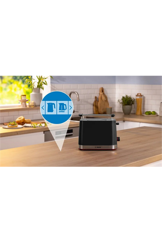 Bosch TAT4M223GB Black 2 Slice Toaster