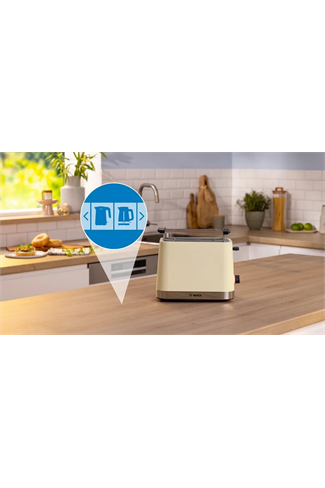 Bosch TAT4M227GB Cream 2 Slice Toaster