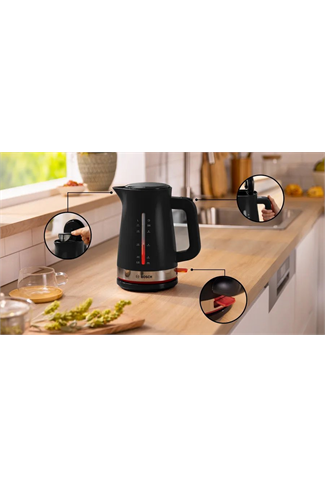 Bosch TWK4M223GB Black 1.7L Jug Kettle