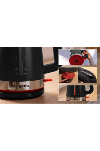 Bosch TWK4M223GB Black 1.7L Jug Kettle