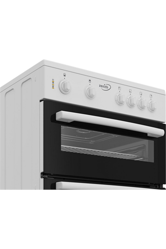 Zenith ZE605W 60cm White Twin Cavity Electric Cooker