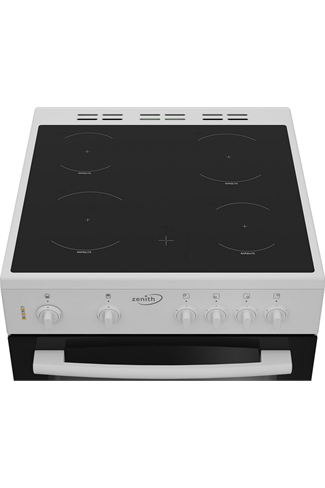 Zenith ZE605W 60cm White Twin Cavity Electric Cooker