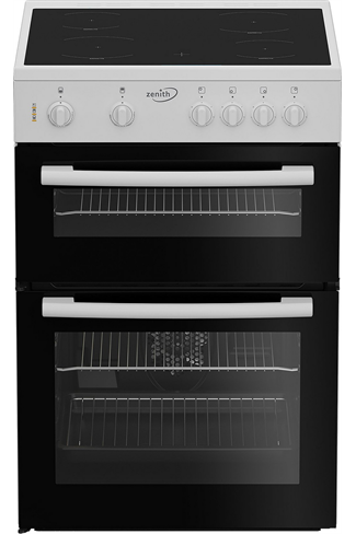 Zenith ZE605W 60cm White Twin Cavity Electric Cooker